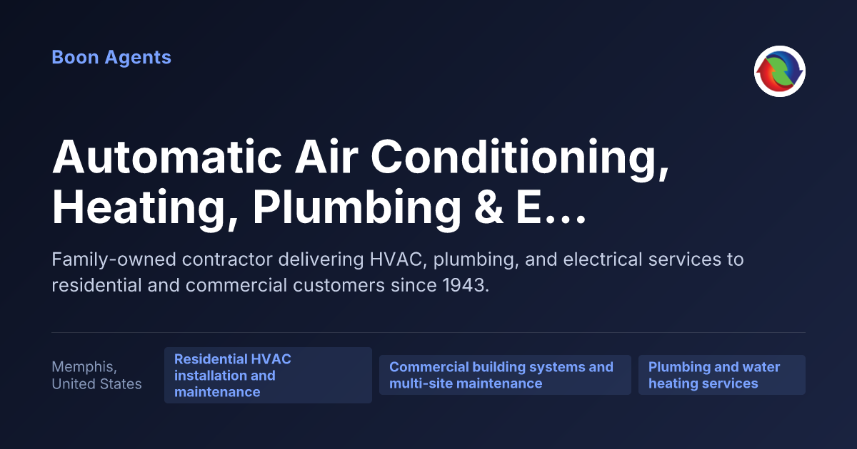 Automatic Air Conditioning, Heating, Plumbing & Electric — company overview