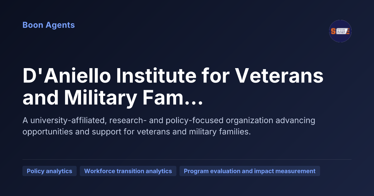 D'Aniello Institute for Veterans and Military Families — company overview