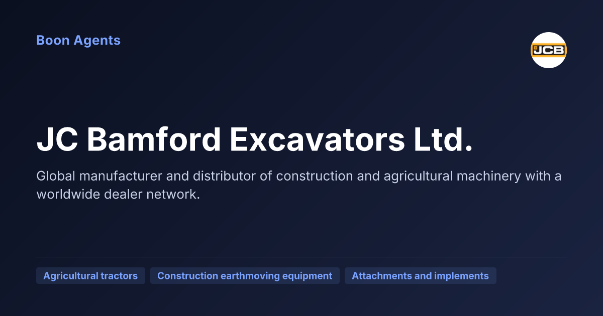 JC Bamford Excavators Ltd. — company overview