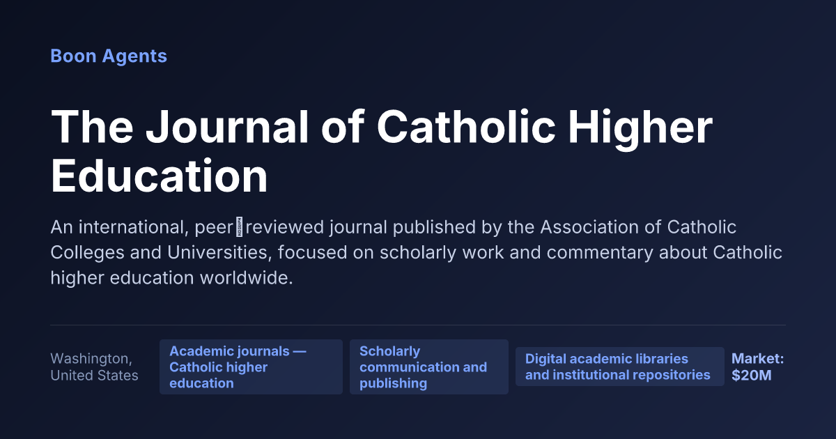 The Journal of Catholic Higher Education — company overview