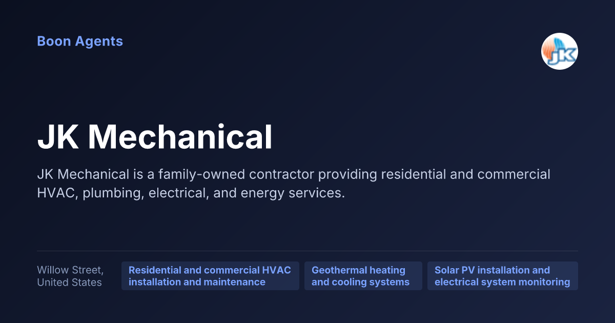 JK Mechanical — company overview