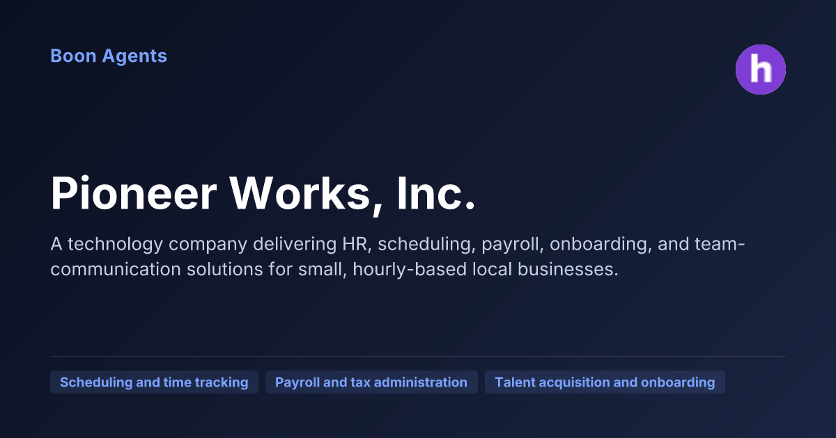 Pioneer Works, Inc. — company overview
