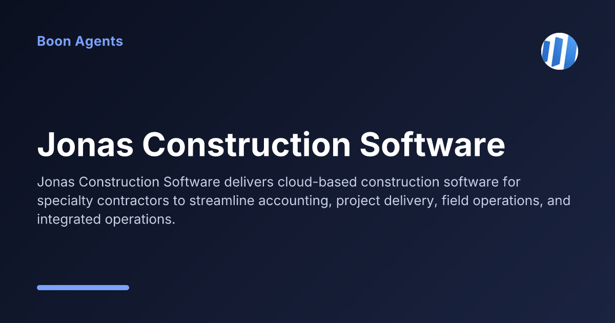 Jonas Construction Software — company overview