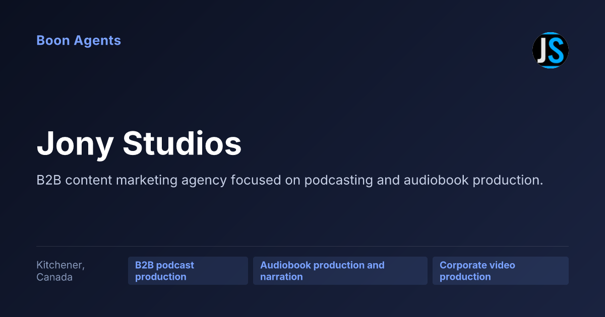 Jony Studios — company overview