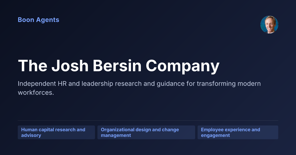 The Josh Bersin Company — company overview
