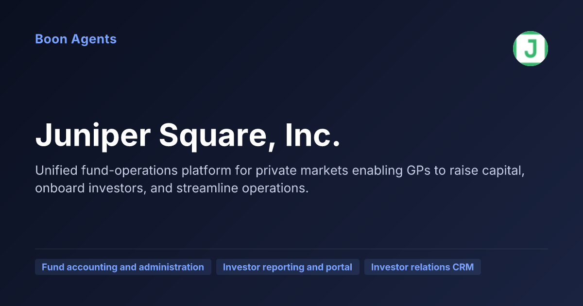 Juniper Square, Inc. — company overview