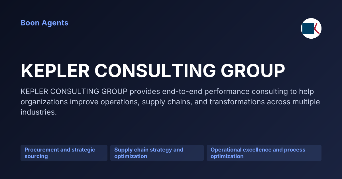 KEPLER CONSULTING GROUP — company overview