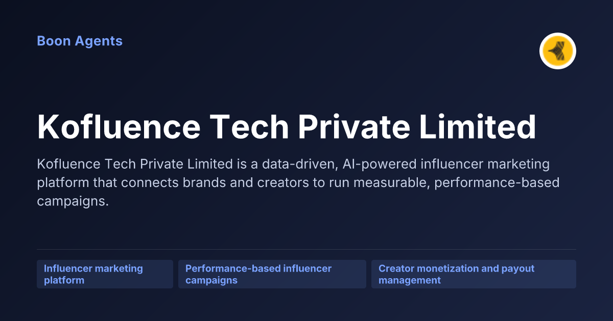Kofluence Tech Private Limited — company overview