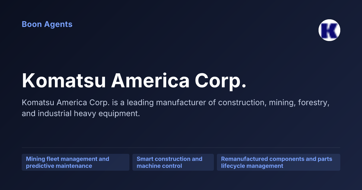 Komatsu America Corp. — company overview
