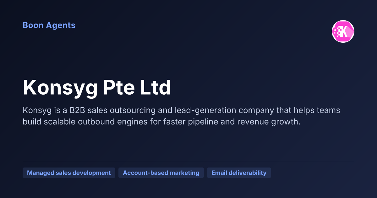 Konsyg Pte Ltd — company overview