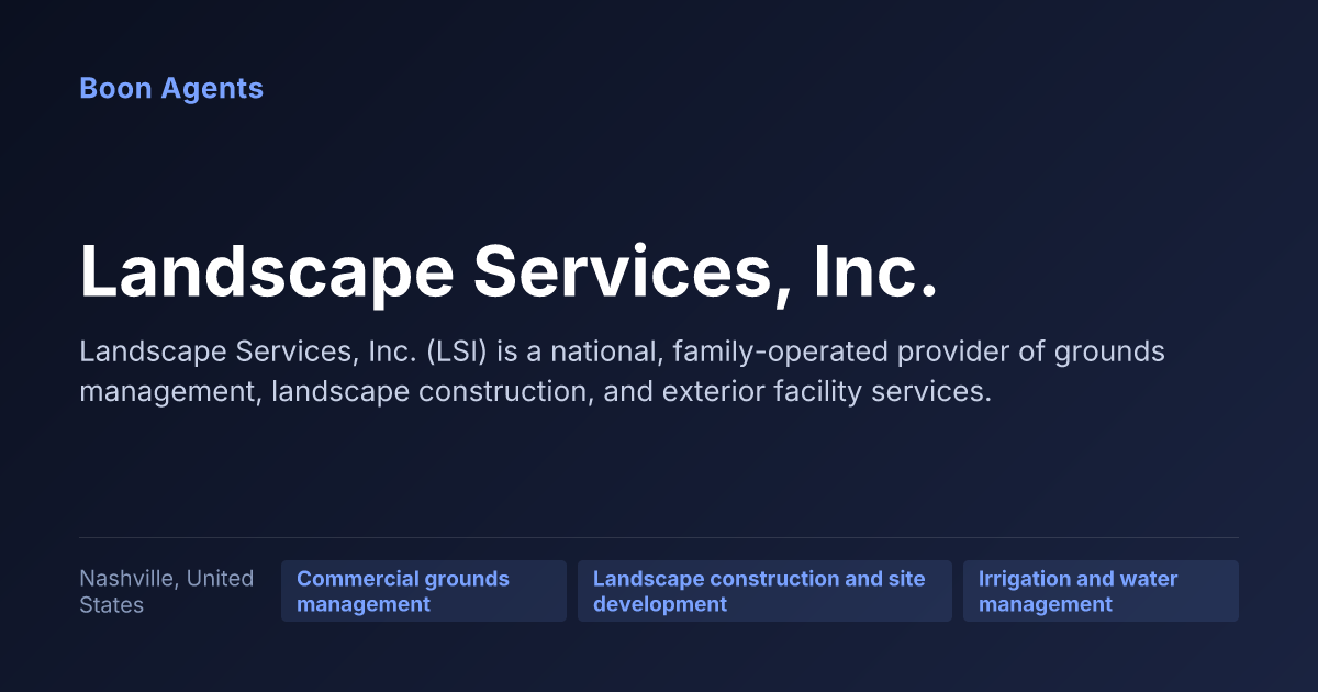 Landscape Services, Inc. — company overview