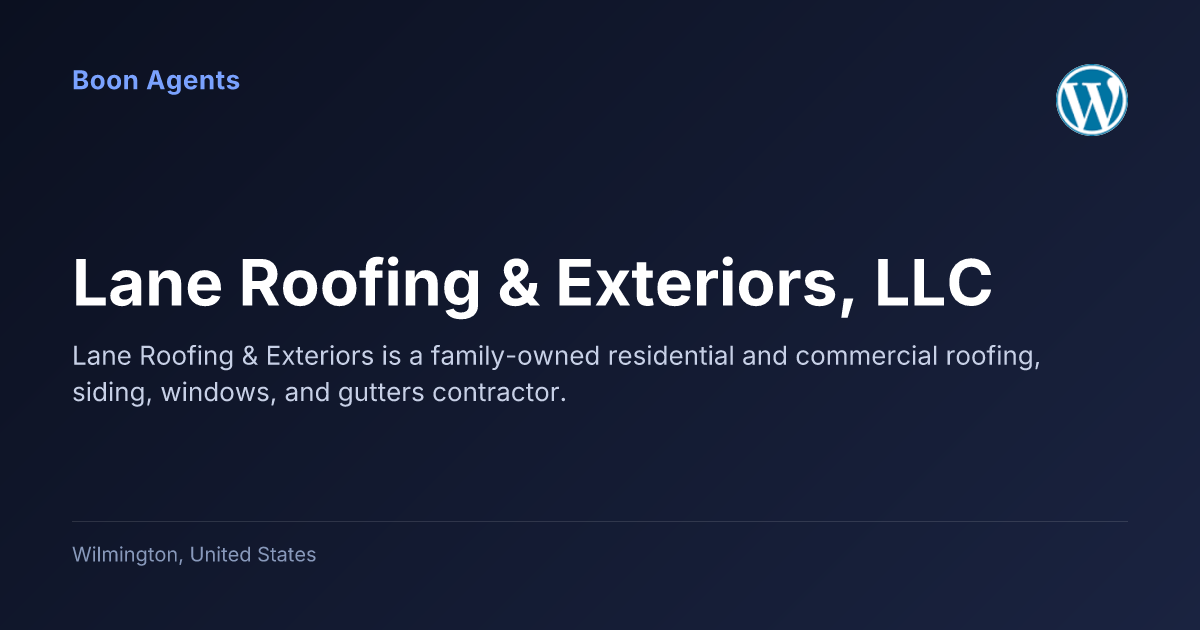 Lane Roofing & Exteriors, LLC — company overview