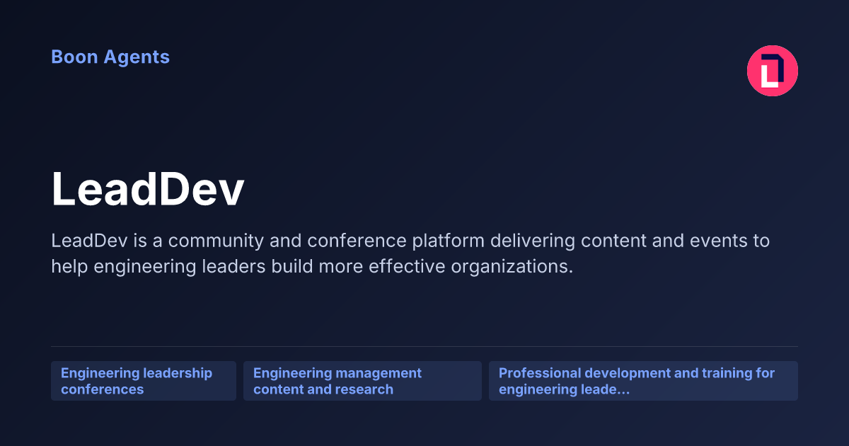 LeadDev — company overview
