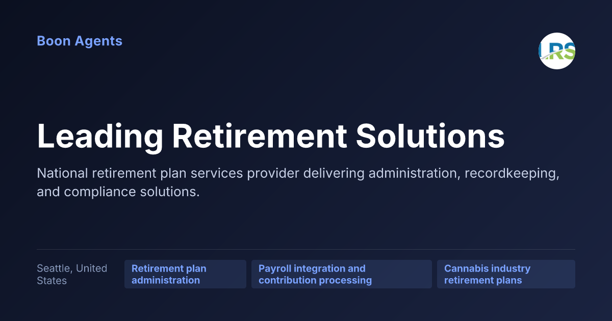 Leading Retirement Solutions — company overview