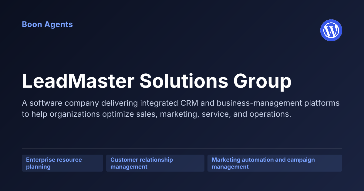 LeadMaster Solutions Group — company overview