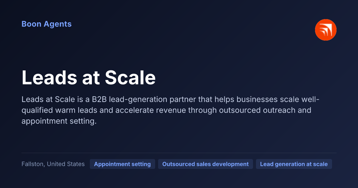 Leads at Scale — company overview