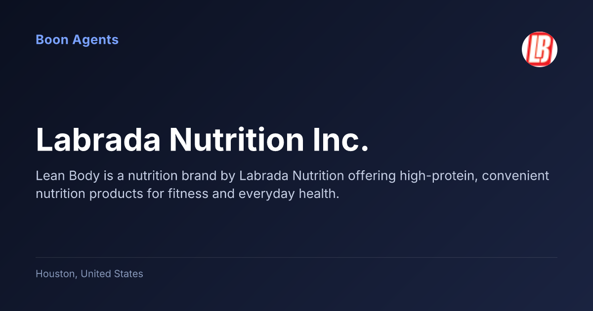 Labrada Nutrition Inc. — company overview