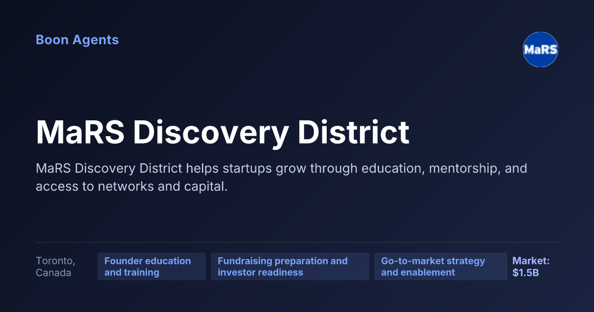 MaRS Discovery District — company overview