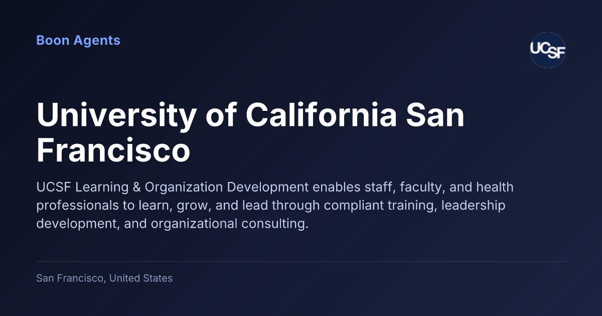 University of California San Francisco — company overview