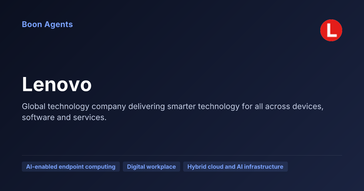 Lenovo — company overview