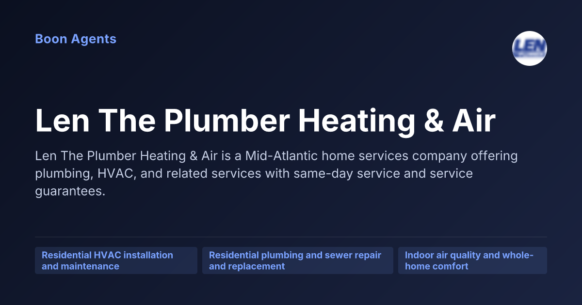 Len The Plumber Heating & Air — company overview
