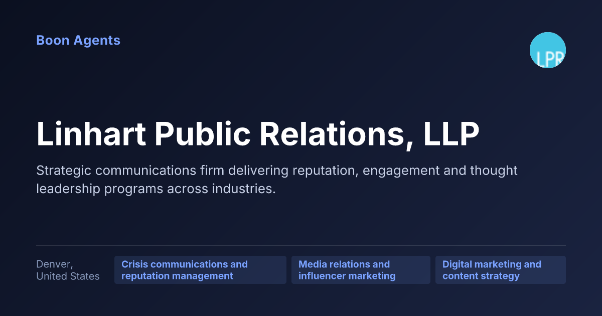 Linhart Public Relations, LLP — company overview