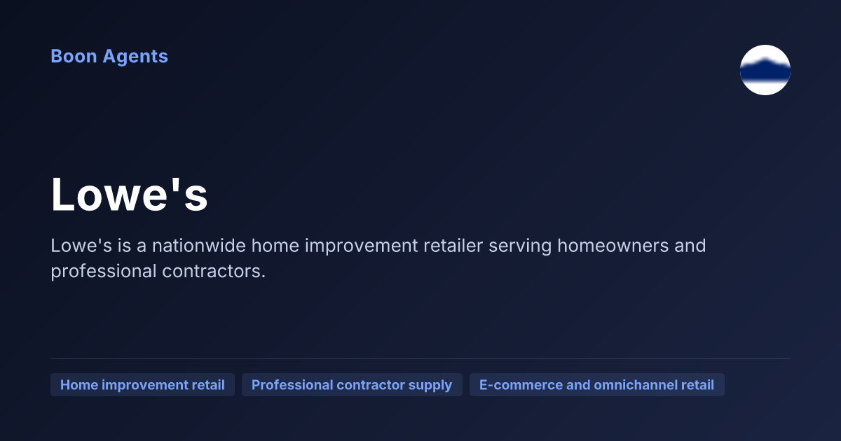 Lowe's — company overview