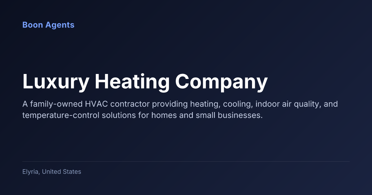 Luxury Heating Company — company overview