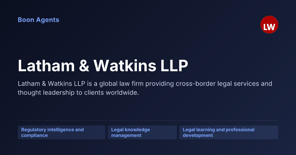 Latham & Watkins LLP — company overview