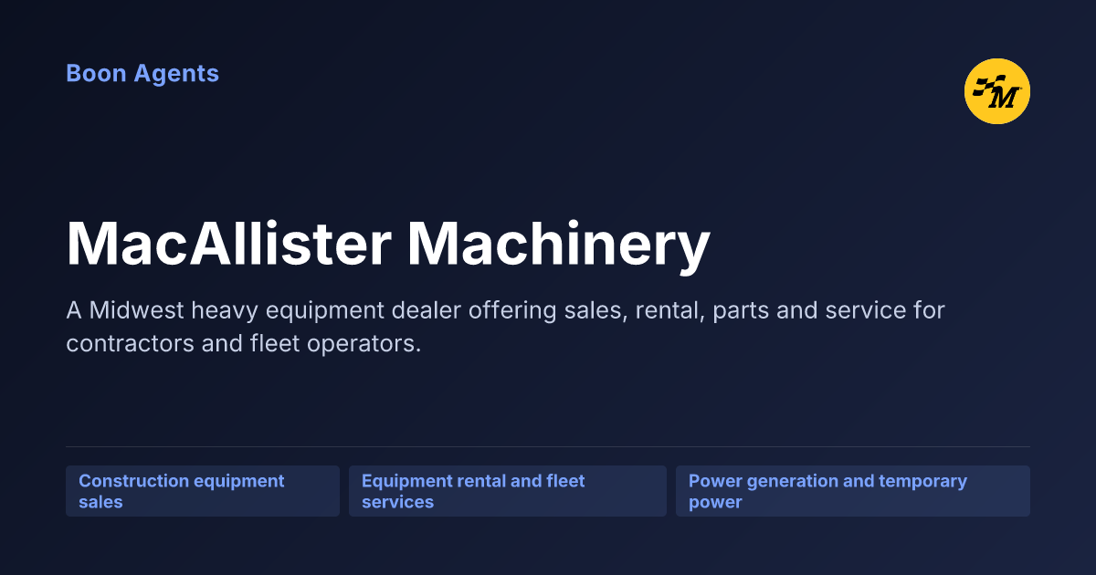 MacAllister Machinery — company overview
