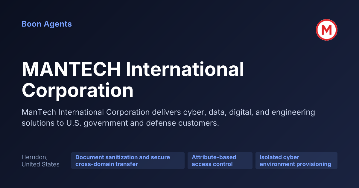 MANTECH International Corporation — company overview