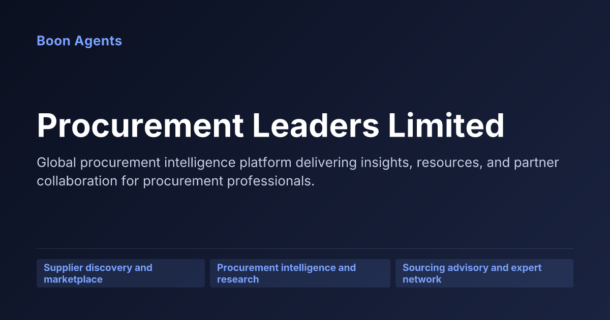 Procurement Leaders Limited — company overview