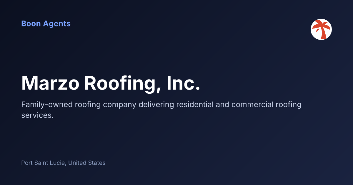 Marzo Roofing, Inc. — company overview