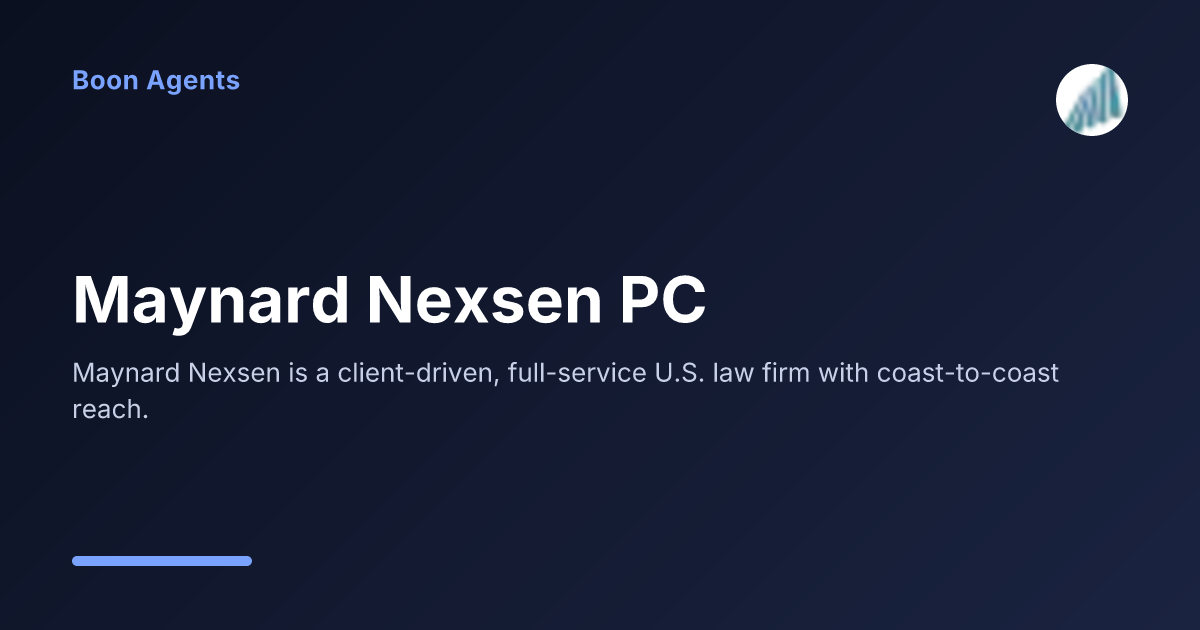 Maynard Nexsen PC — company overview