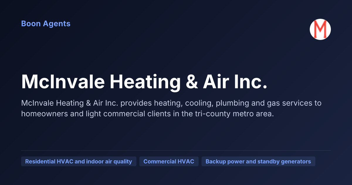 McInvale Heating & Air Inc. — company overview