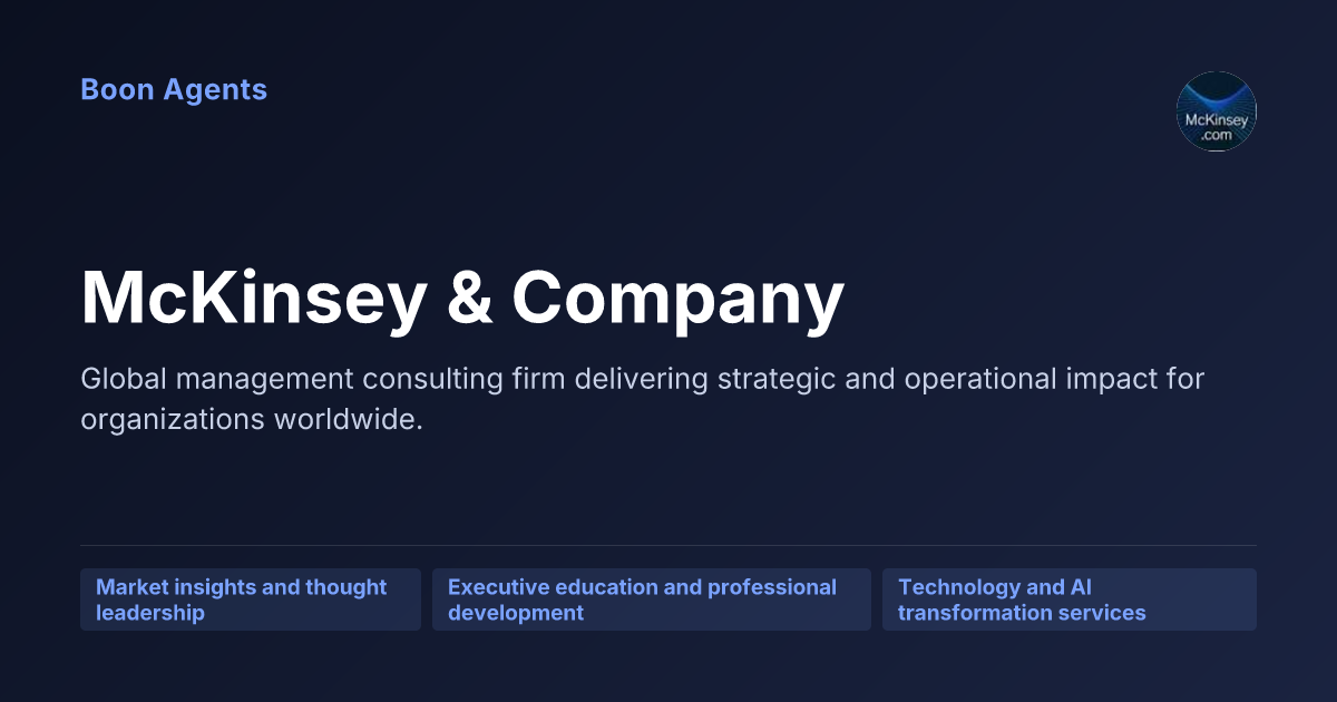 McKinsey & Company — company overview