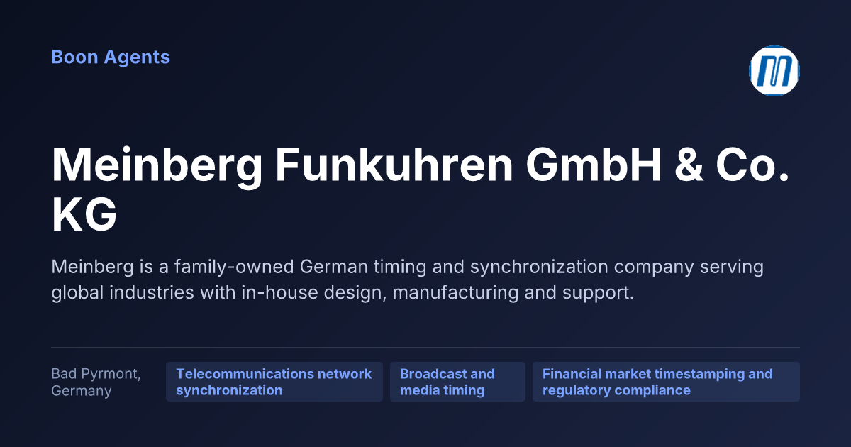 Meinberg Funkuhren GmbH & Co. KG — company overview