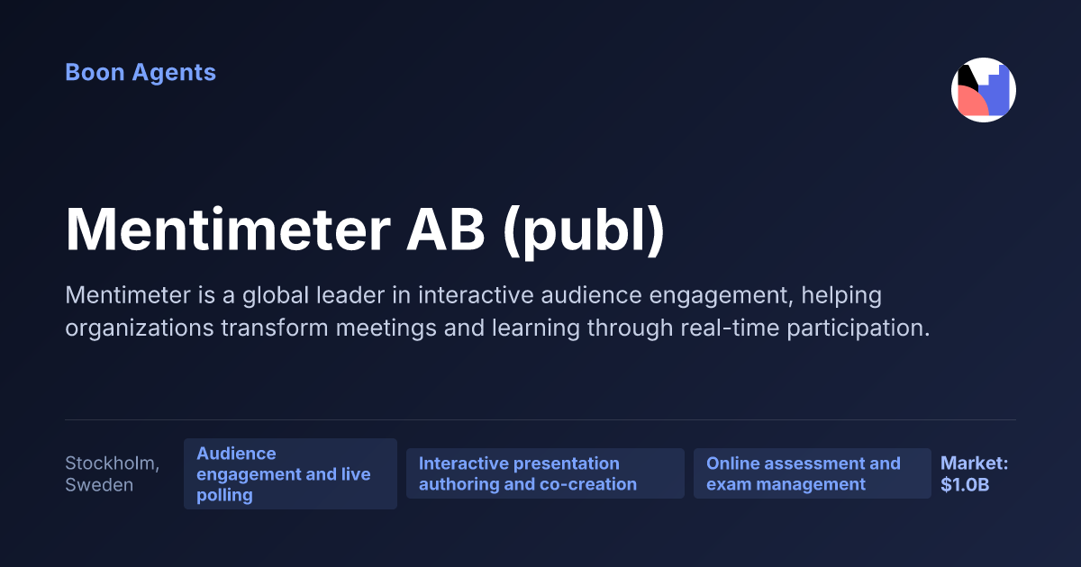 Mentimeter AB (publ) — company overview