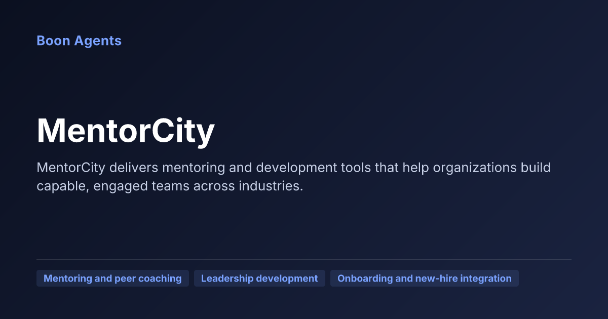 MentorCity — company overview
