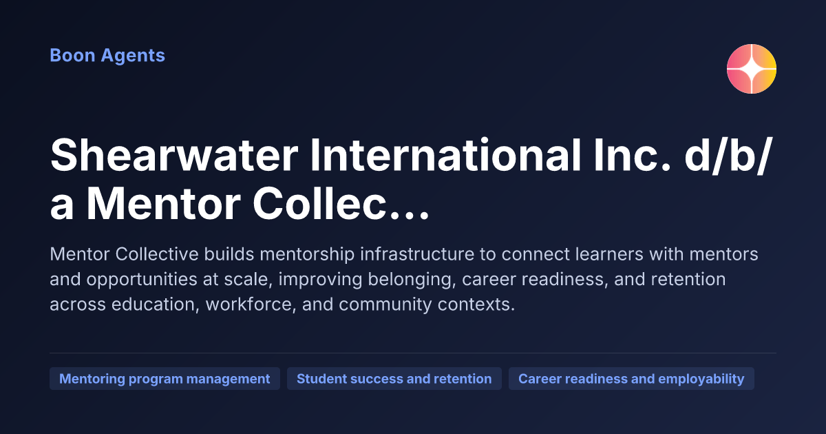 Shearwater International Inc. d/b/a Mentor Collective — company overview
