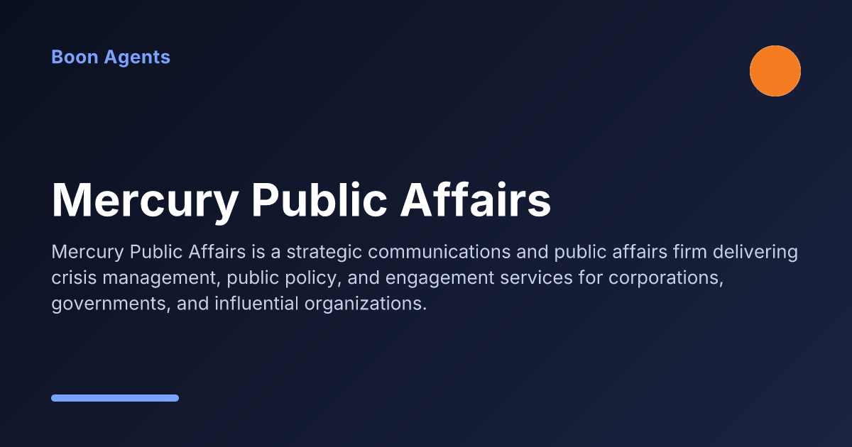 Mercury Public Affairs — company overview