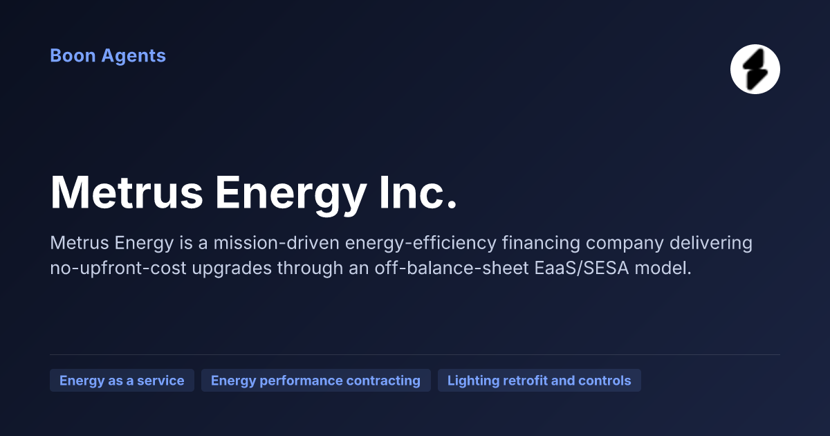 Metrus Energy Inc. — company overview