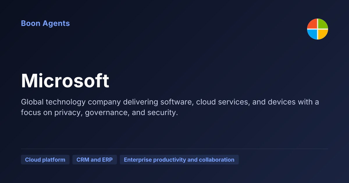 Microsoft — company overview