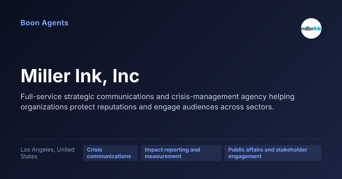Miller Ink, Inc — company overview