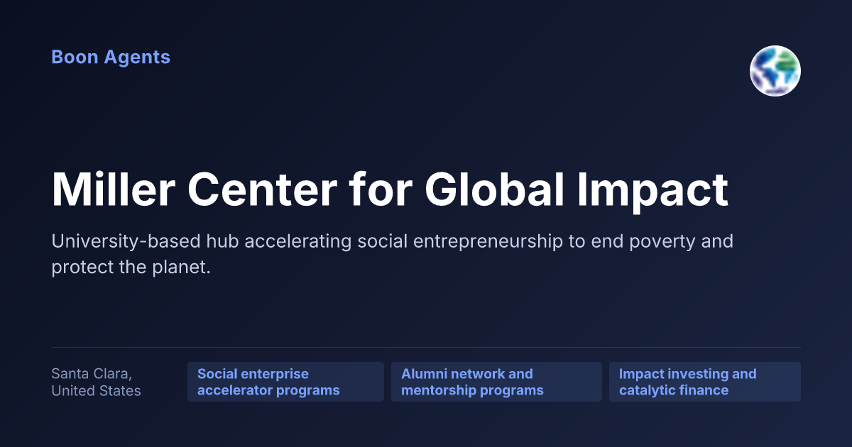 Miller Center for Global Impact — company overview