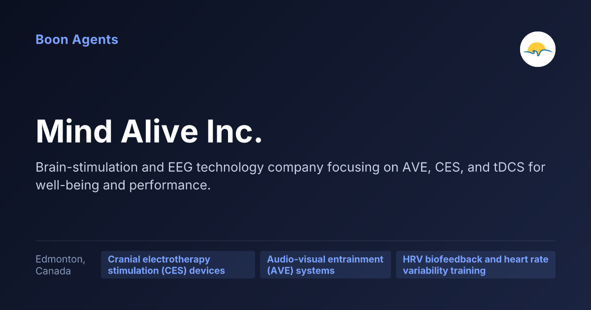 Mind Alive Inc. — company overview