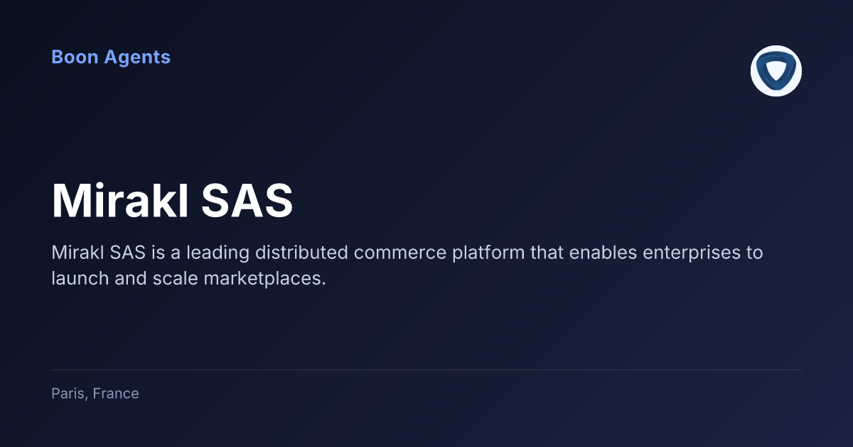 Mirakl SAS — company overview