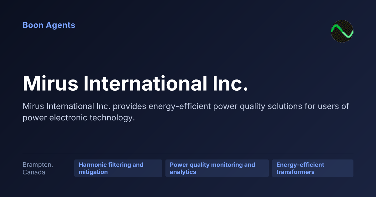Mirus International Inc. — company overview