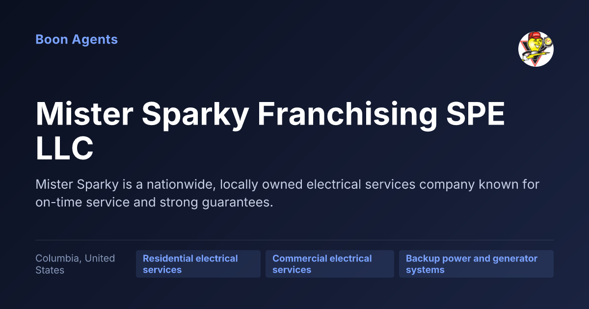 Mister Sparky Franchising SPE LLC — company overview