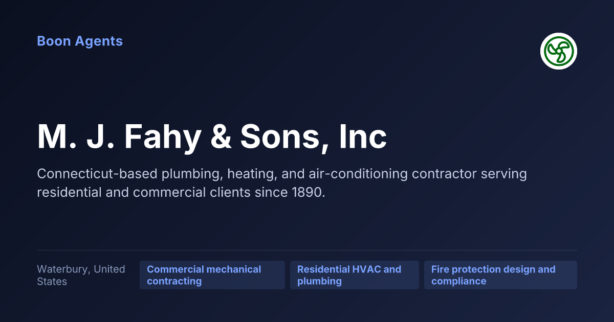 M. J. Fahy & Sons, Inc — company overview